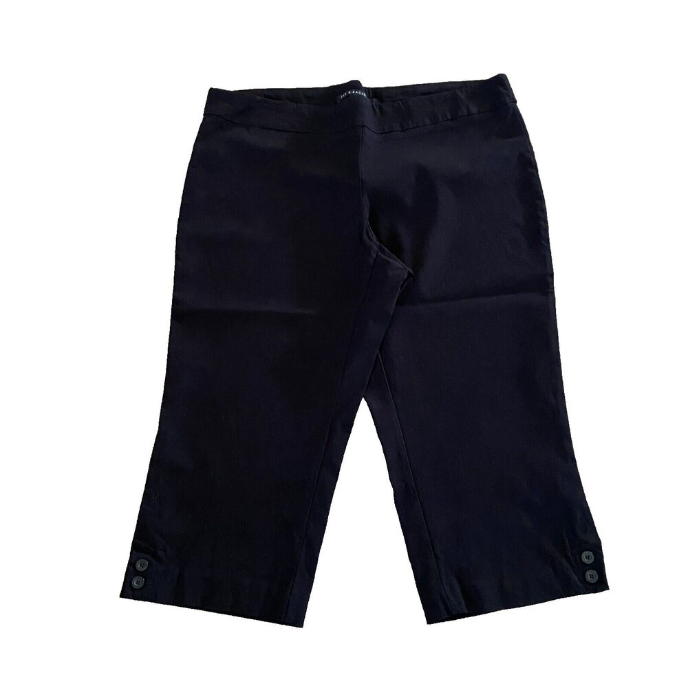 Zac Rachel Capri Pants 18w Cropped Black Pull on Plus Size
